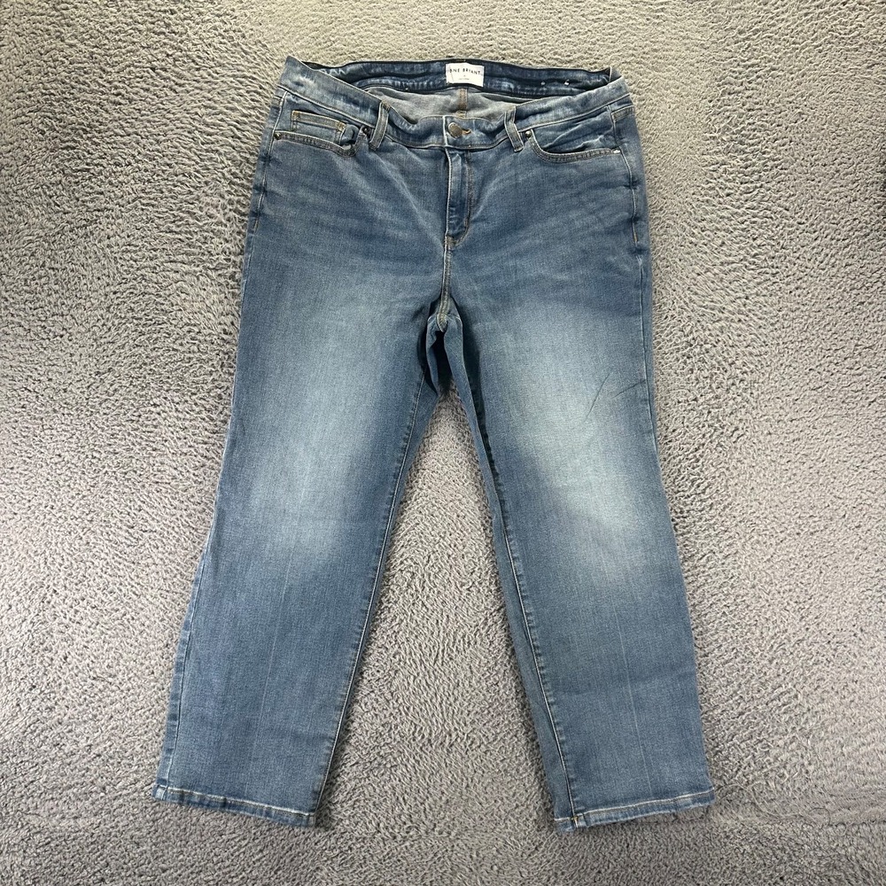Lane Bryant Jeans Womens 18 Blue Cotton Denim Straight Workwear Faded Stretch